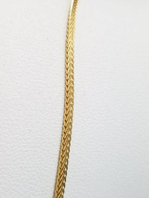 Elegant 15" Solid Foxtail Link Necklace in 14k Yellow Gold