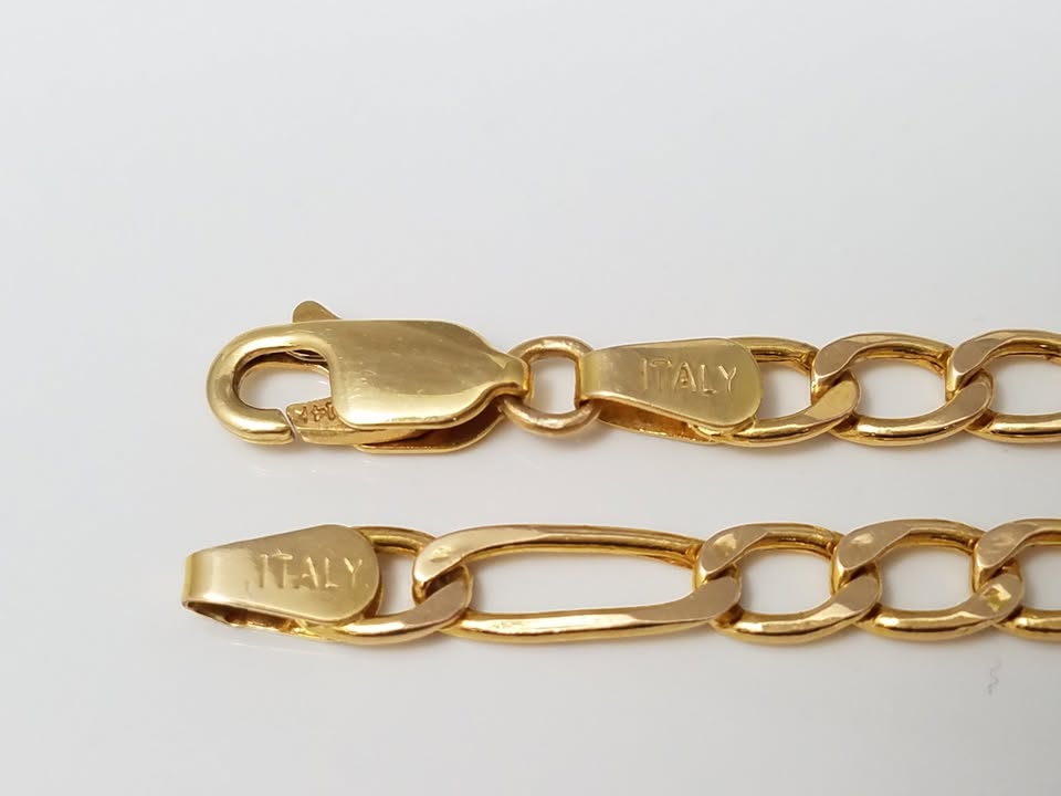 14k Yellow Gold Figaro Link 4.2mm/20" Necklace