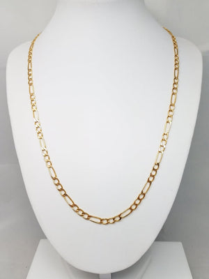 14k Yellow Gold Figaro Link 4.2mm/20" Necklace