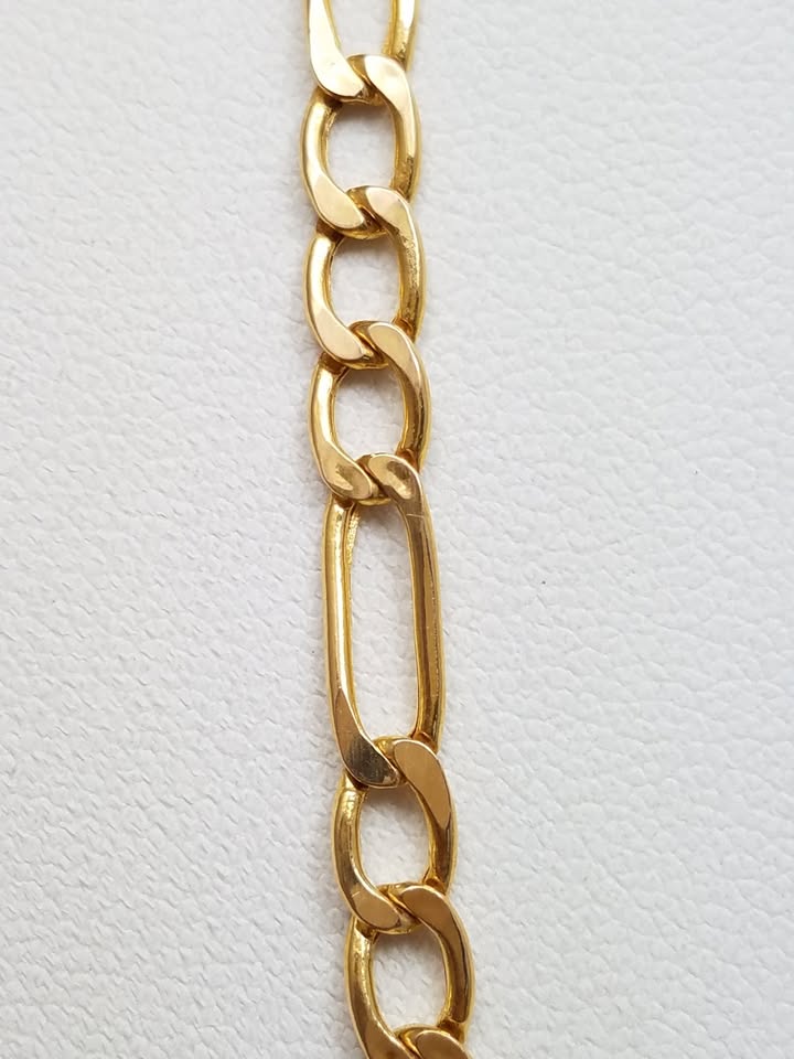 14k Yellow Gold Figaro Link 4.2mm/20" Necklace