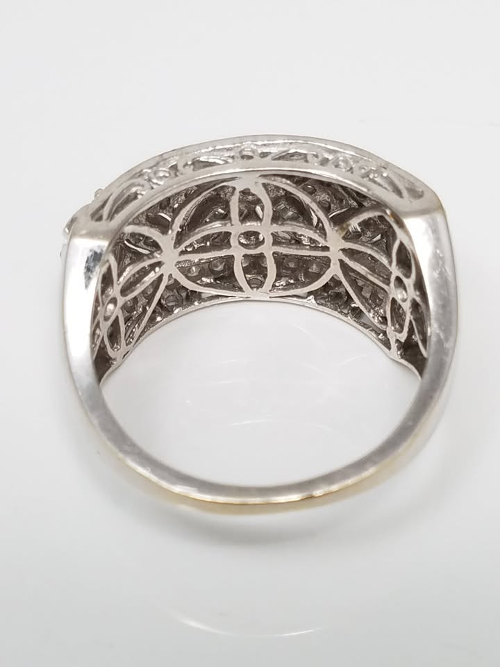 Magnificent 14k White Gold Natural Diamond Custom Ring Band