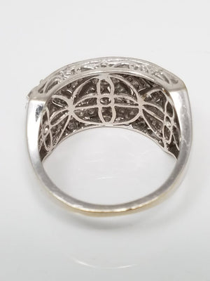 Magnificent 14k White Gold Natural Diamond Custom Ring Band