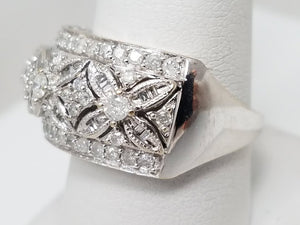 Magnificent 14k White Gold Natural Diamond Custom Ring Band