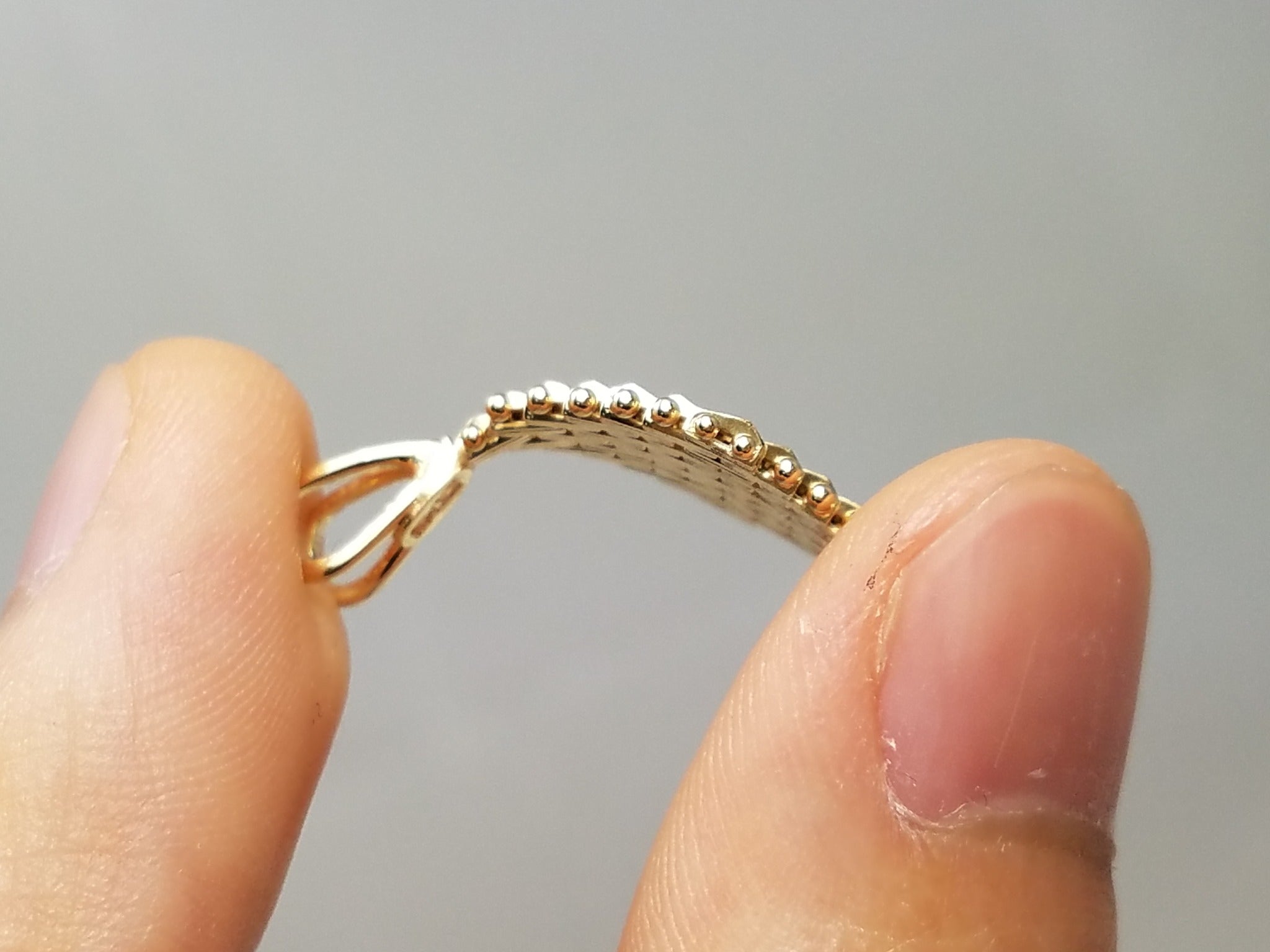 Diamond Shaped Riccio Link 14k Yellow Gold Pendant