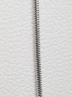 Petite 18" Solid 14k White Gold Snake Chain Necklace