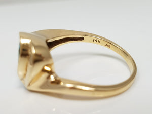 Eye-Catching Natural Blue Topaz 14k Yellow Gold Ring