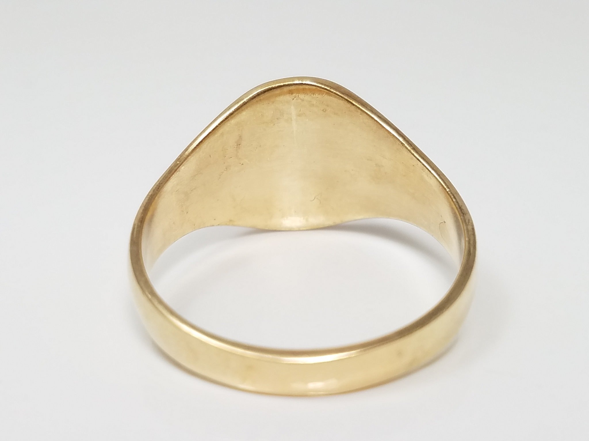 Men's Initial Signet Ring in 10k Yellow Gold