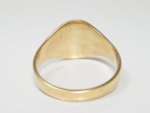 Men's Initial Signet Ring in 10k Yellow Gold
