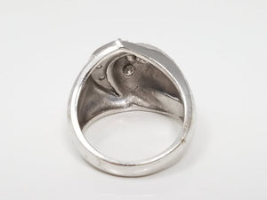Vintage 1950's-1960's 14k White Gold Natural Diamond Ring