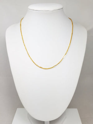 Stunning 16" Solid 22k Yellow Gold Fancy Bar Link Chain Necklace