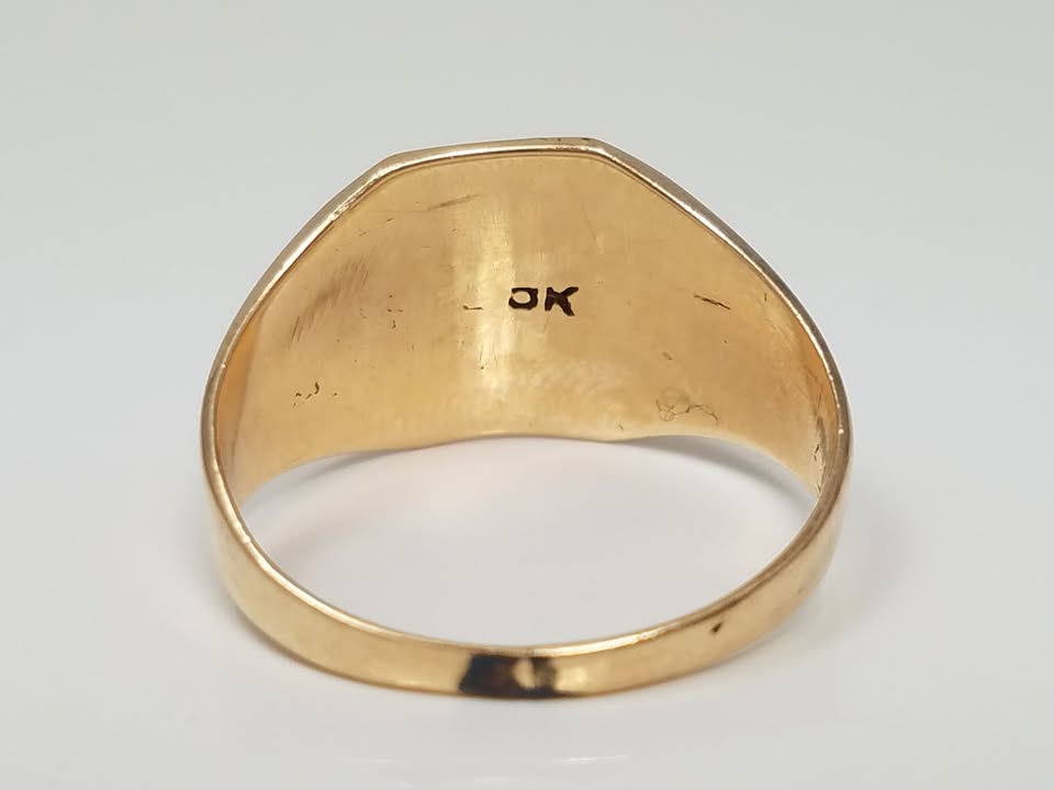 Art Deco Era 10k Yellow Gold Signet Ring