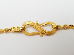 Stunning 16" Solid 22k Yellow Gold Fancy Bar Link Chain Necklace