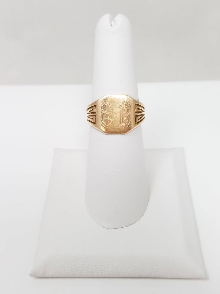 Art Deco Era 10k Yellow Gold Signet Ring