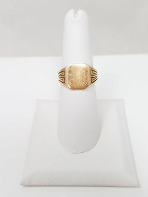 Art Deco Era 10k Yellow Gold Signet Ring