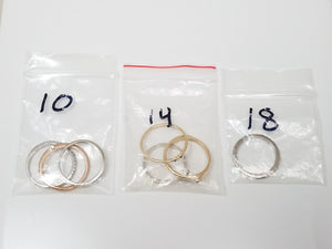 Seven Cool 10k-18k Gold Natural Gemstone Stack Ring Lot