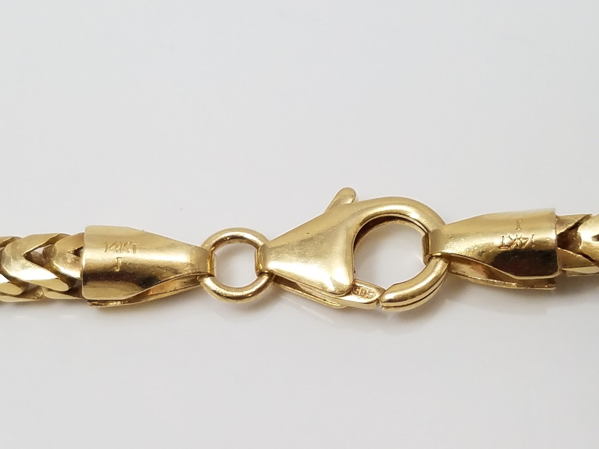 Exquisite 28" Solid 14k Yellow Gold Franco Link Chain Necklace