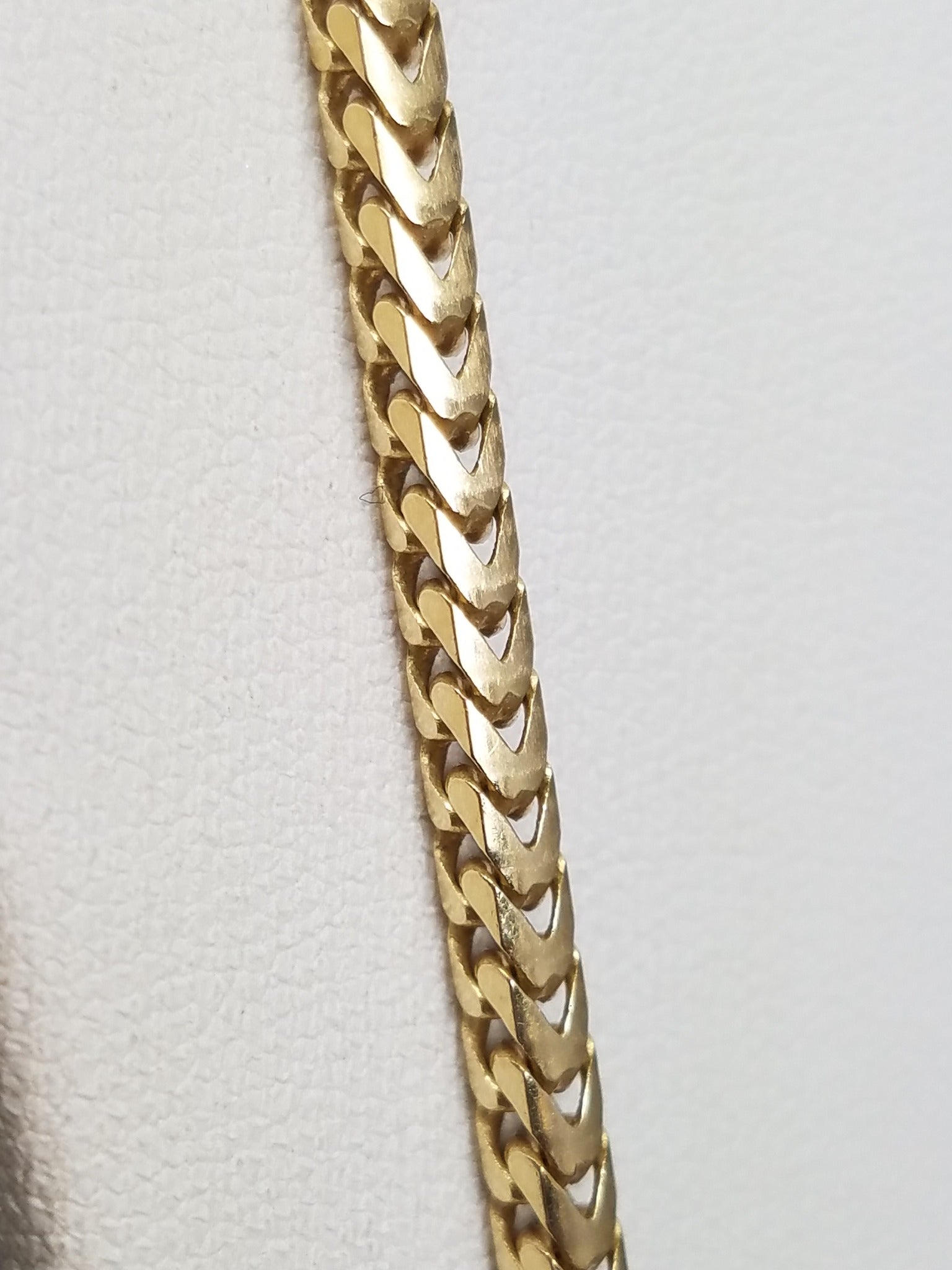 Exquisite 28" Solid 14k Yellow Gold Franco Link Chain Necklace