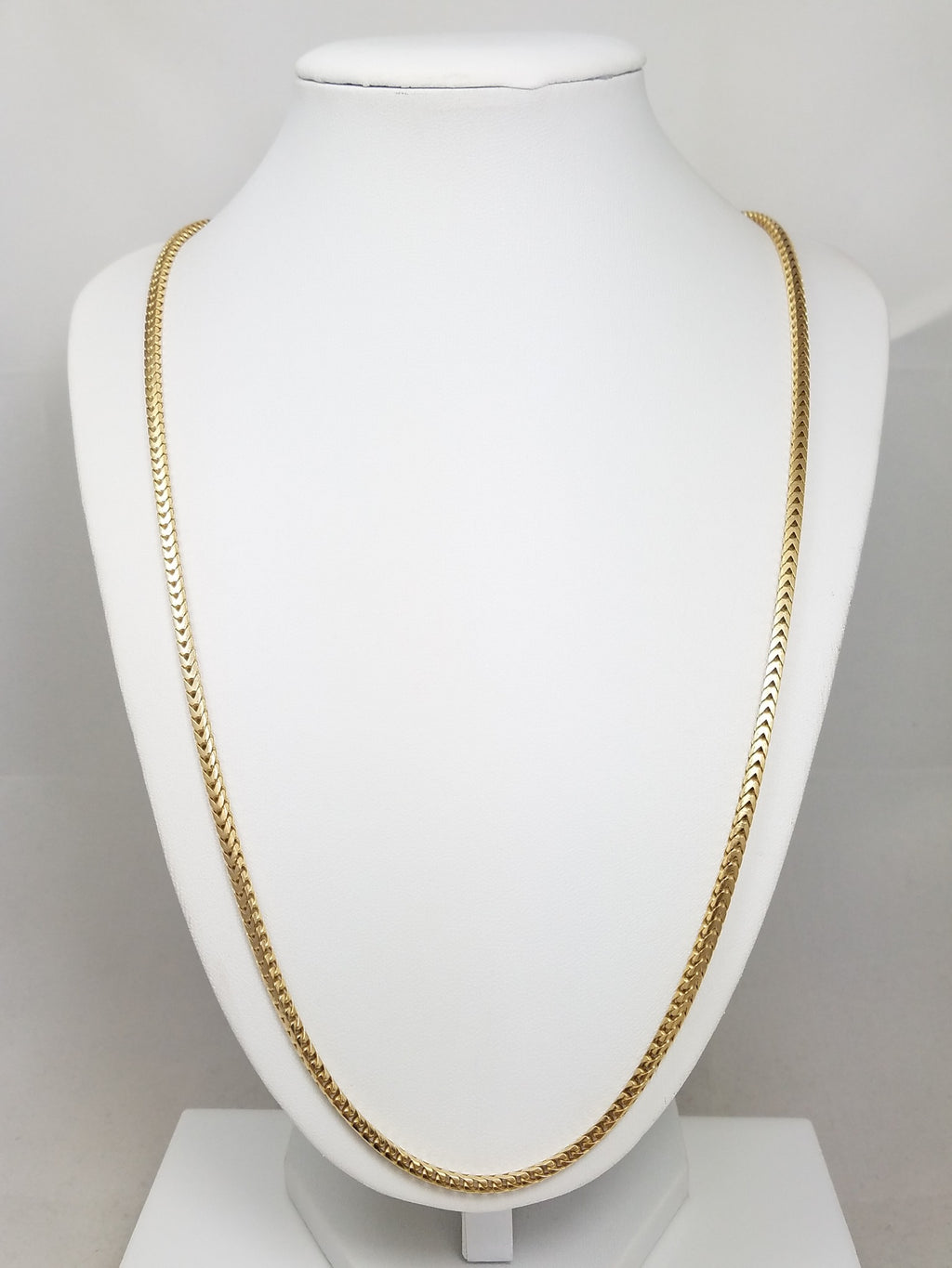 Exquisite 28" Solid 14k Yellow Gold Franco Link Chain Necklace