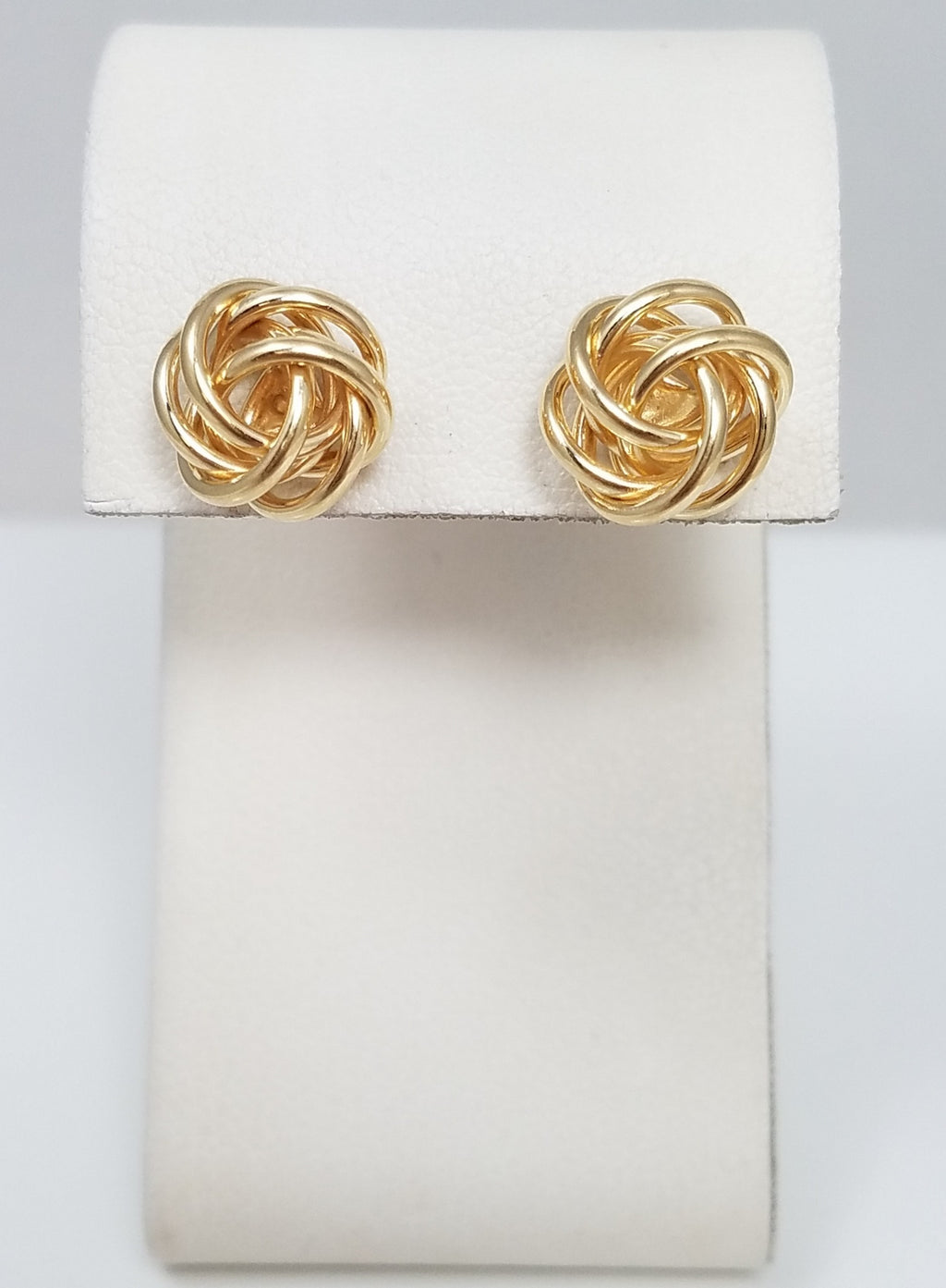 14k Yellow Gold Love Knot Earrings