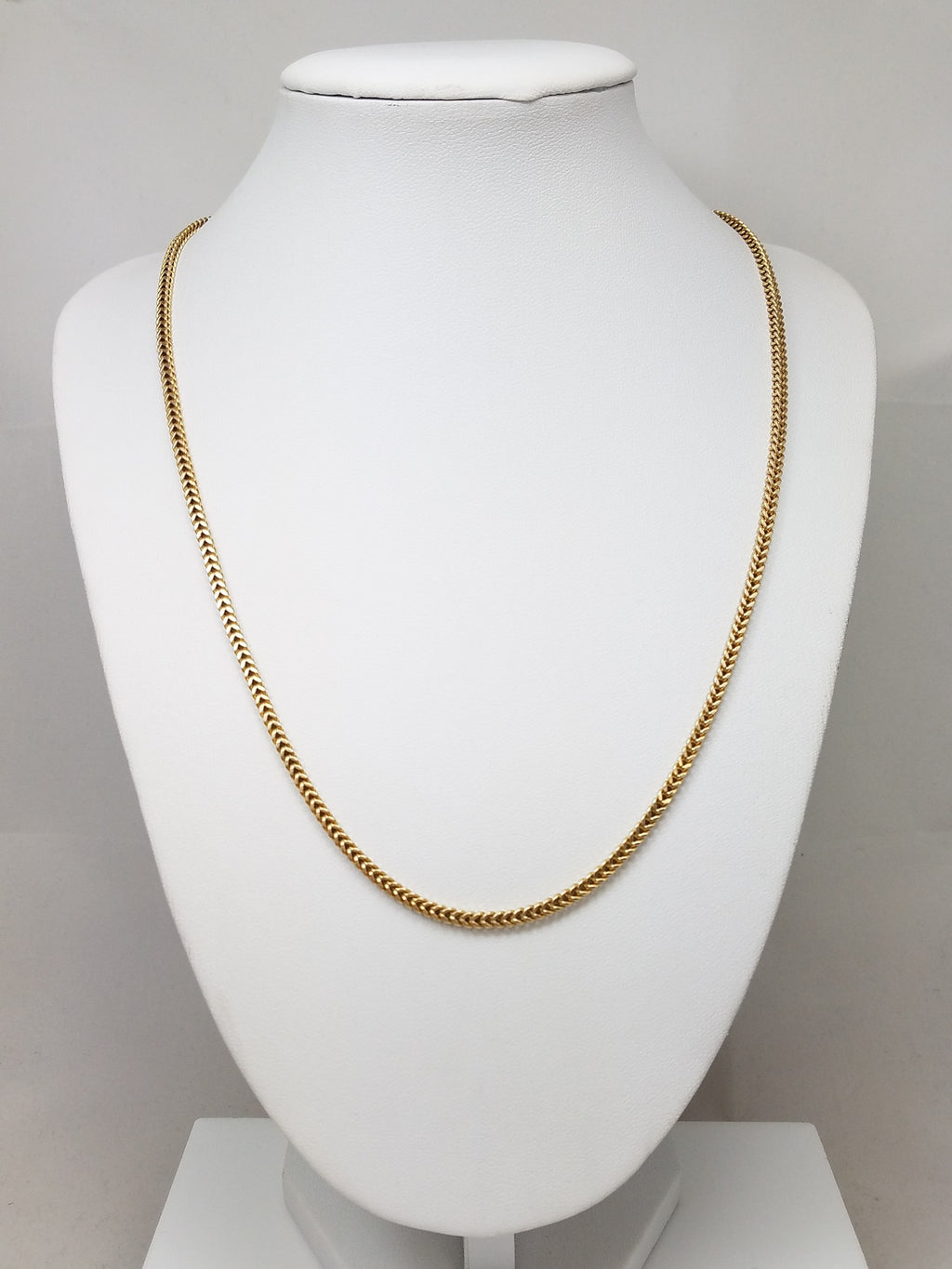 Majestic 20" Hollow 10k Yellow Gold Franco Link Chain Necklace