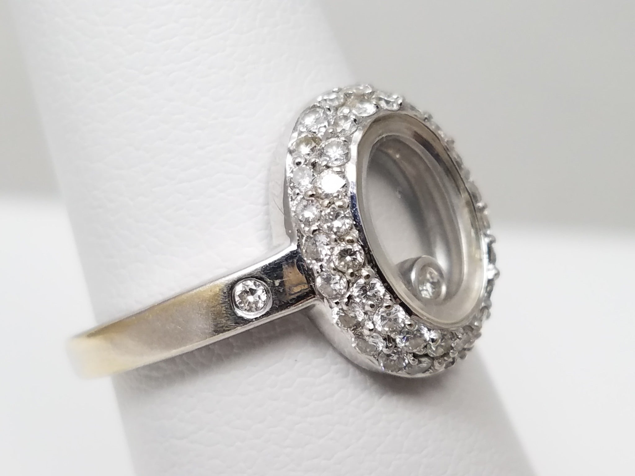 Magical 18k White Gold Natural Floating Diamond Ring – Rick Kleinvehn ...