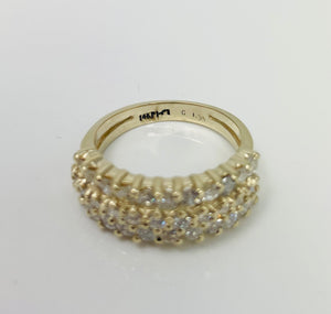 1.55ctw Natural Diamond 14k Yellow Gold Wedding Anniversary Ring