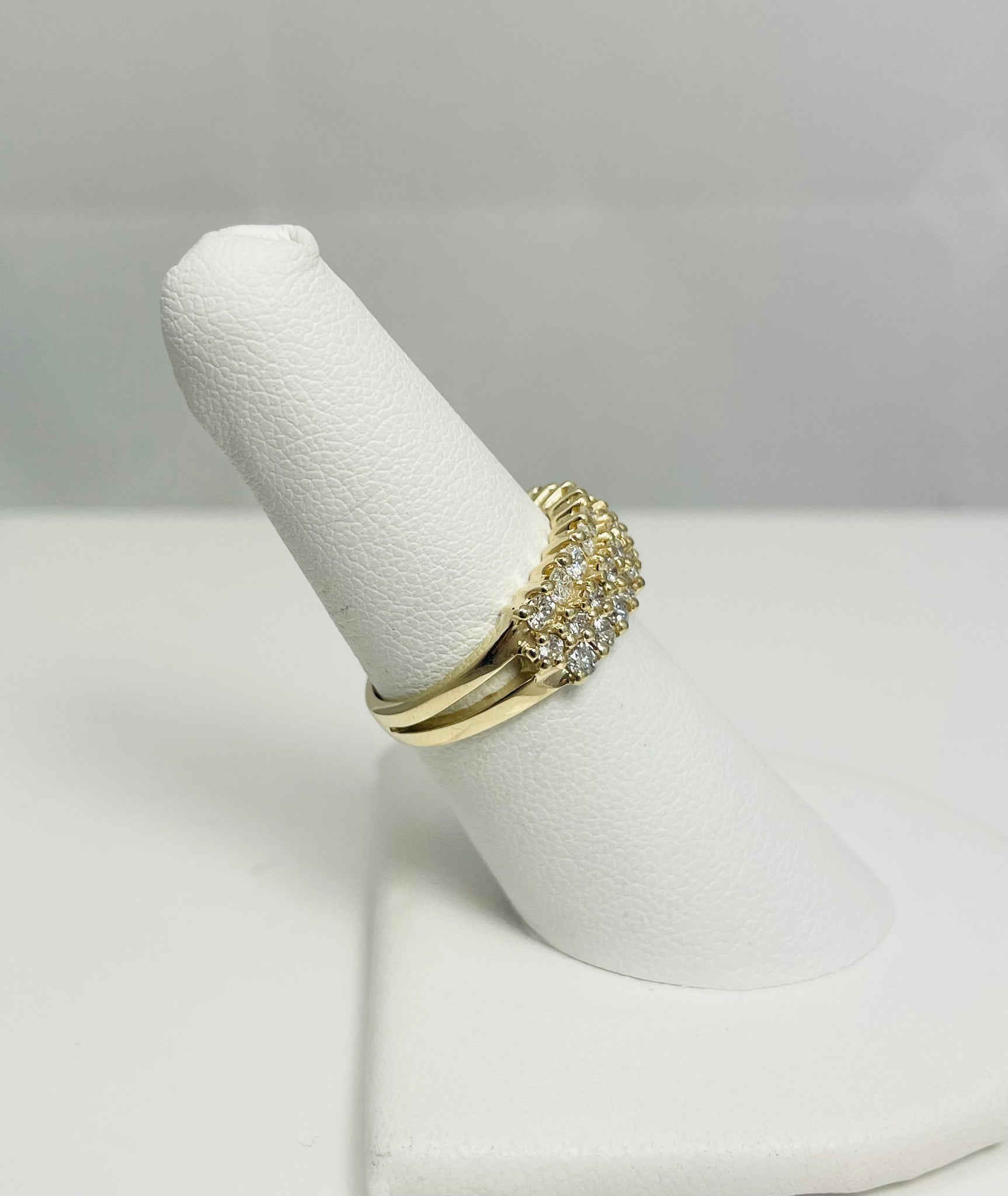 1.55ctw Natural Diamond 14k Yellow Gold Wedding Anniversary Ring