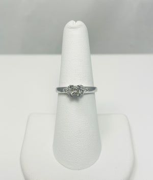Natural Princess Diamond Platinum Engagement Ring