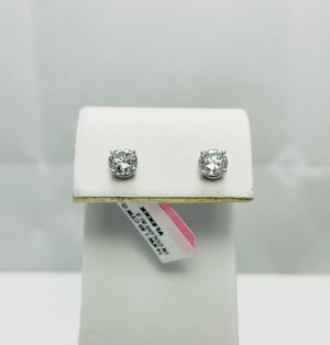 New! 1.65ctw Natural Diamond 14k White Gold Stud Earrings