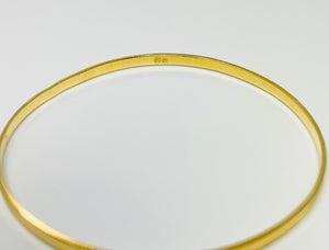 22k Solid Yellow Gold Slip On Bangle Bracelet