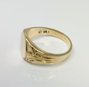 Vintage 14k Yellow Gold Men's Signet Ring