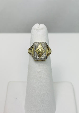 Early 1900's 14k Two Tone Gold Russian Empire Ring