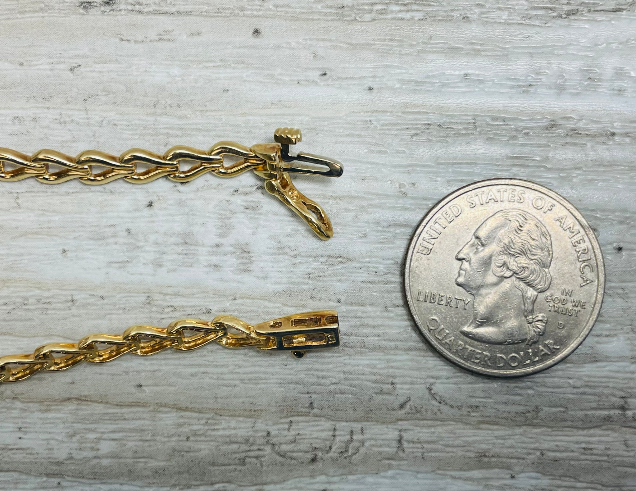 7" 14k Gold Natural Amethyst Diamond Bracelet