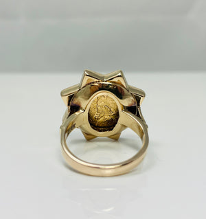 Authentic 1945 2.50 Peso Gold Coin 14k Gold Ring