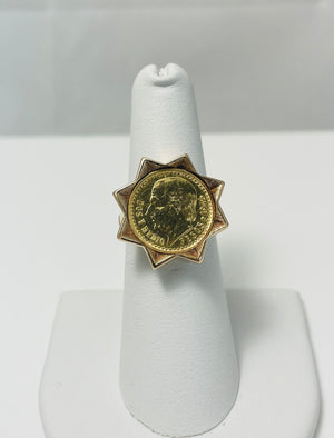 Authentic 1945 2.50 Peso Gold Coin 14k Gold Ring