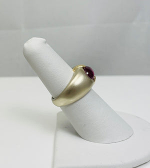 Natural Pink Tourmaline 14k Two-Tone Gold Ring