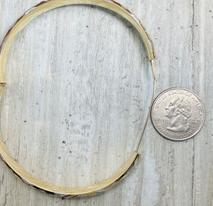 Classy 14k Two-Tone Hollow Gold Hinged Bangle Bracelet