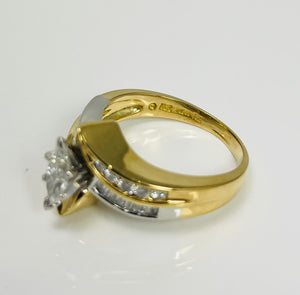 Natural Diamond Platinum 18k Gold Engagement Ring