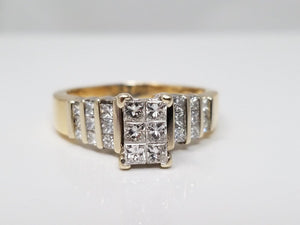Natural Diamond 14k Two Tone Gold Engagement Ring