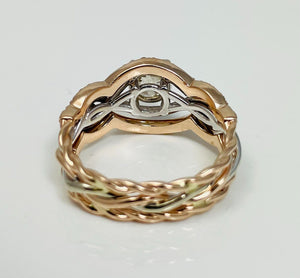 .95ct Old Mine Cut Diamond 14k Rose Gold Ring