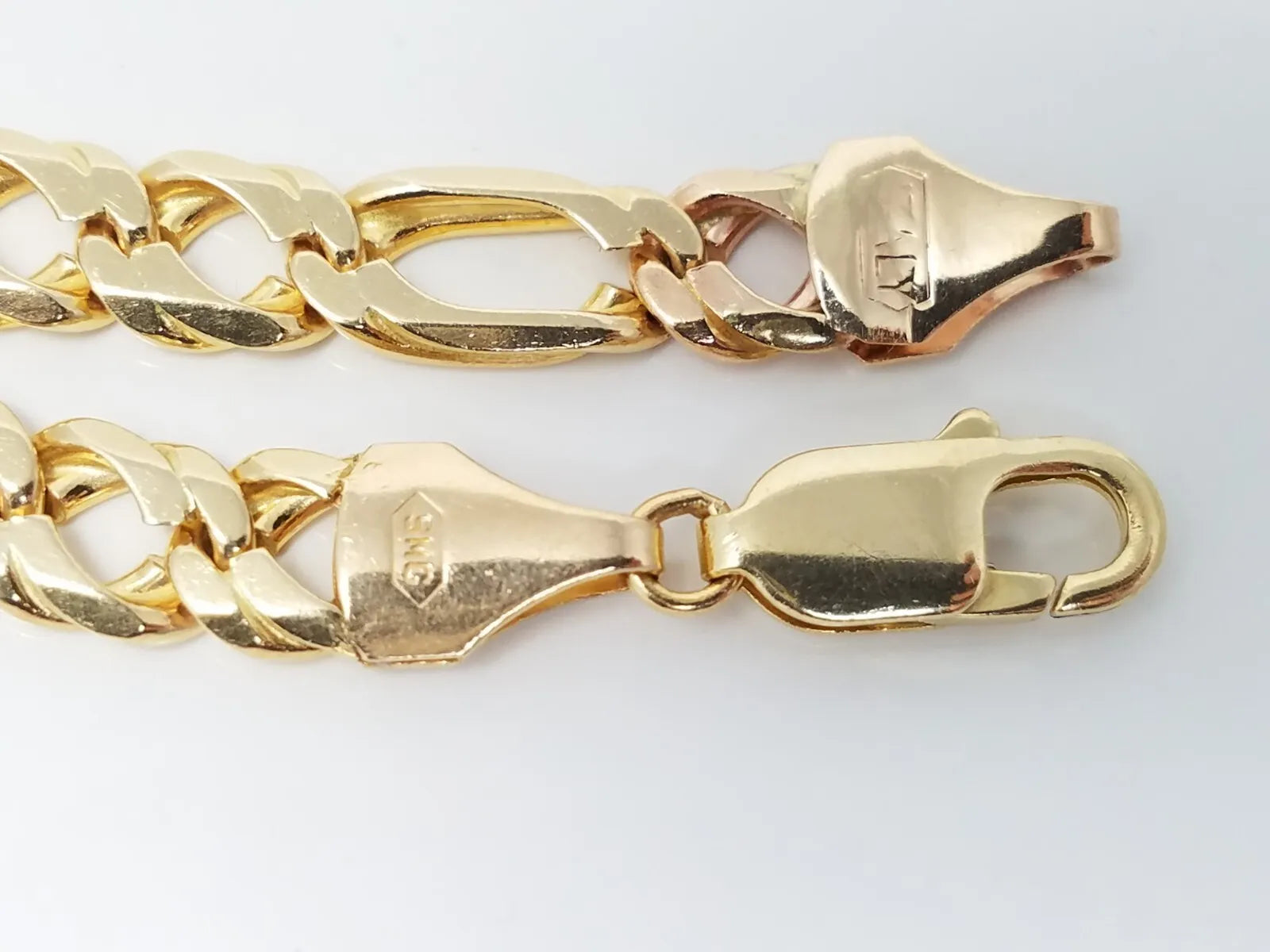 8" 14k Solid Yellow Gold Fancy Link Bracelet Italy