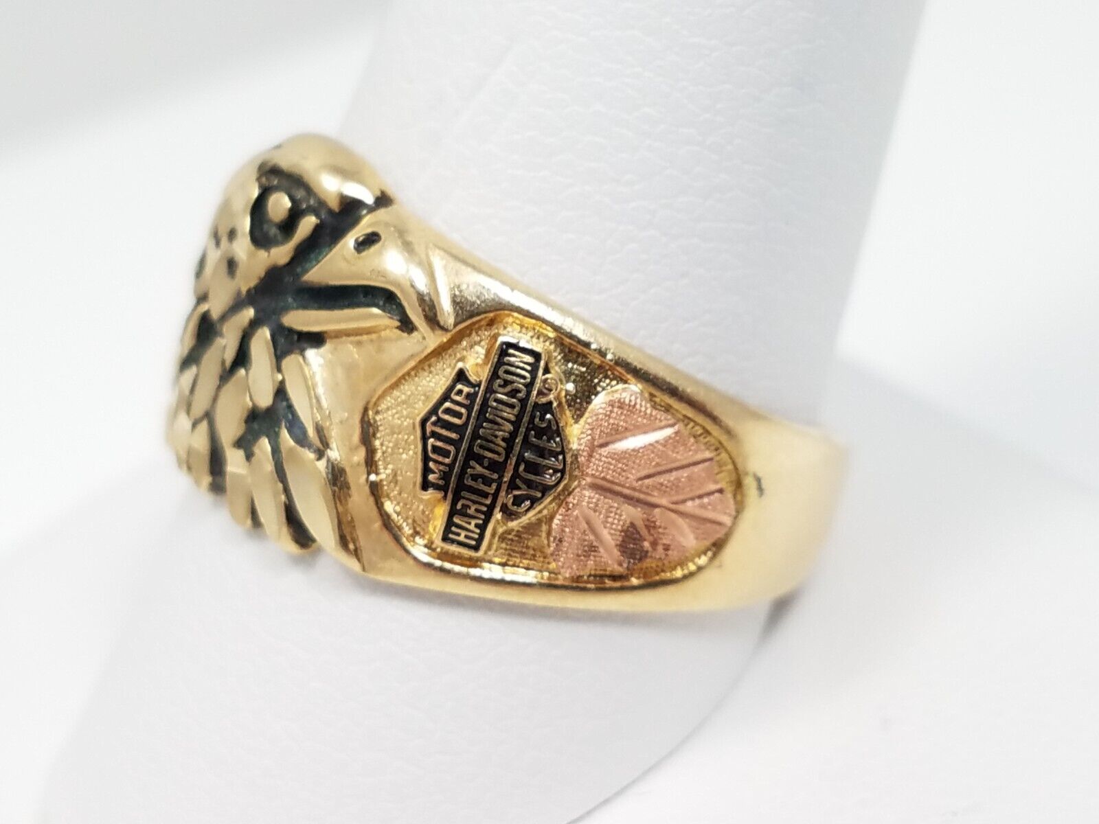 10K Yellow Gold Authentic Harley Davidson Eagle Ring