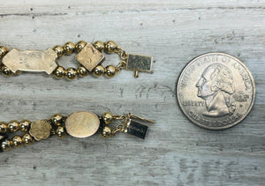7" Vintage 9k To 14k Gold Slide Bracelet