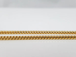 23.5" 18k Solid Franco Link Chain Necklace Italy