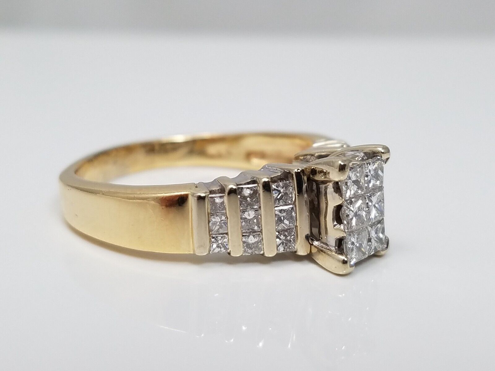 Natural Diamond 14k Two Tone Gold Engagement Ring