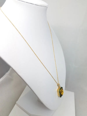 New! $1800 LeVian 14k Gold Quartz 18" Necklace