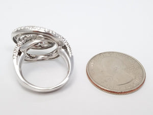 2ctw Natural Diamond 18k White Gold Swirl Ring