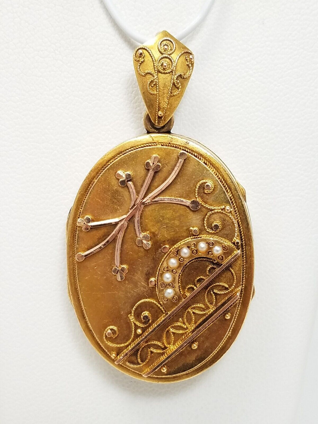 Large Victorian 18k Gold Locket Pendant