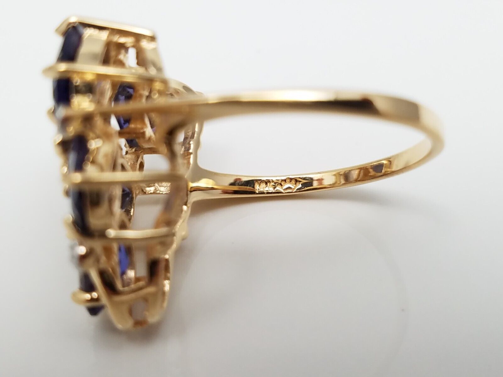 2.50ctw Natural Iolite Diamond 14k Gold Ring