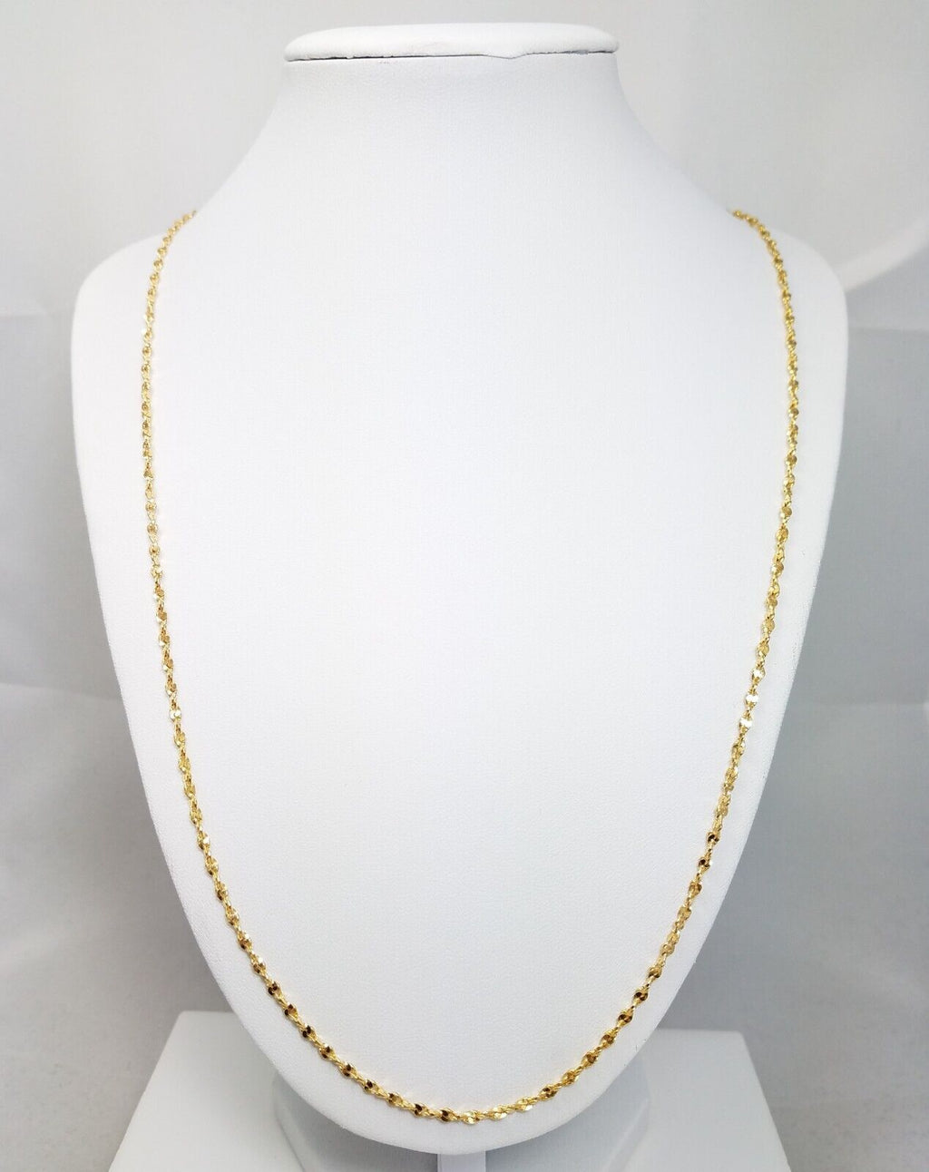 24" 18k Solid Yellow Gold Fancy Link Chain Necklace